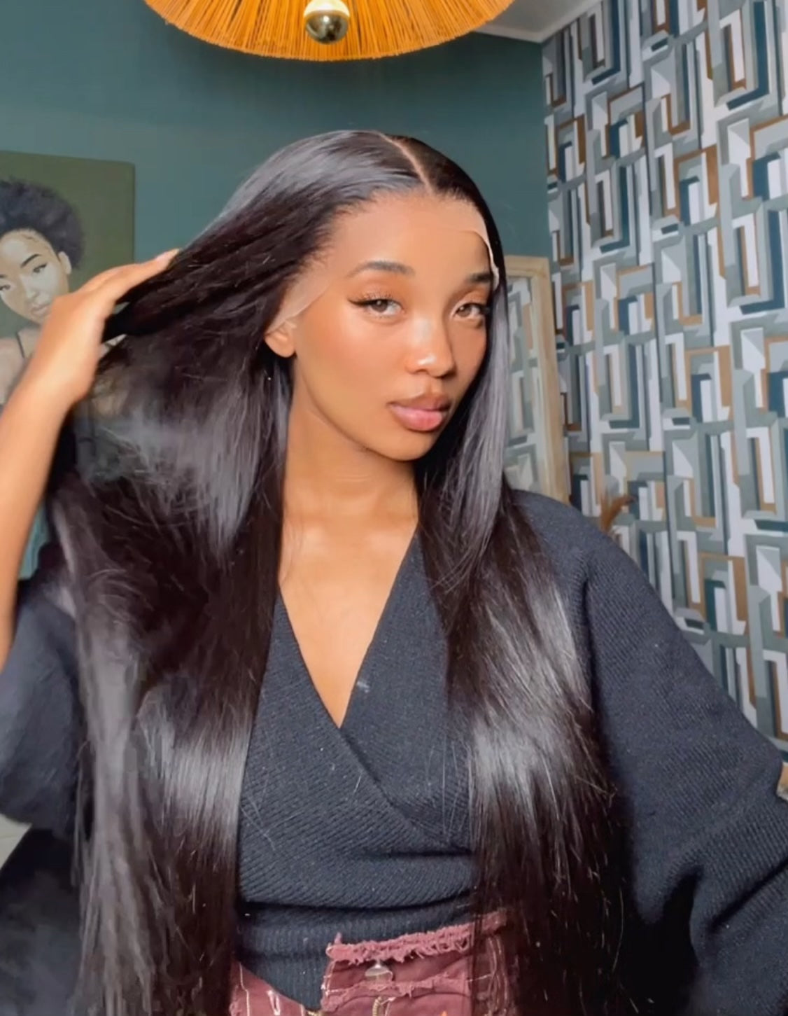 200% Density Straight 13x4 Lace frontal wig